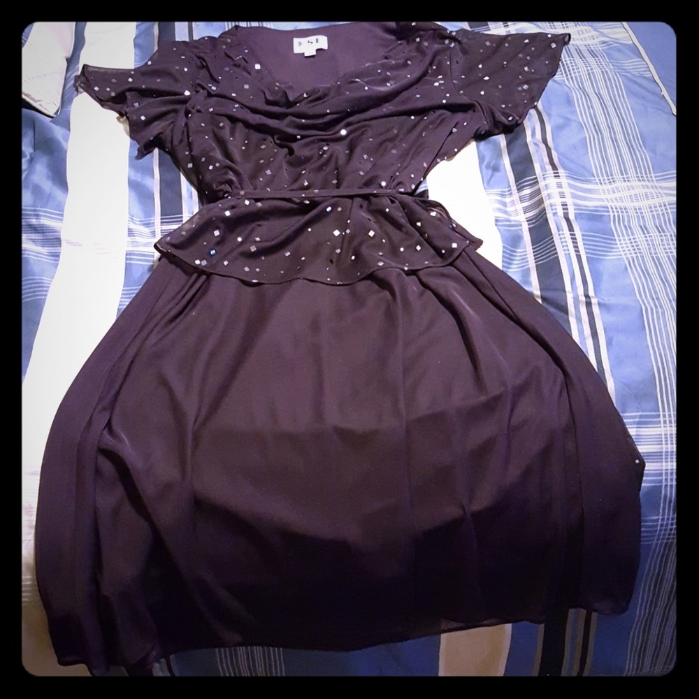 Purple evening dress